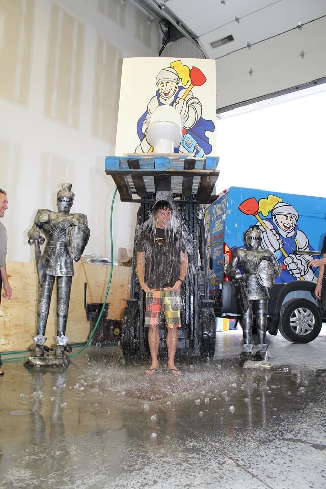 ALS Ice Bucket Challenge - Knight Plumbing Heating and Air Conditioning Employee Family Dinner