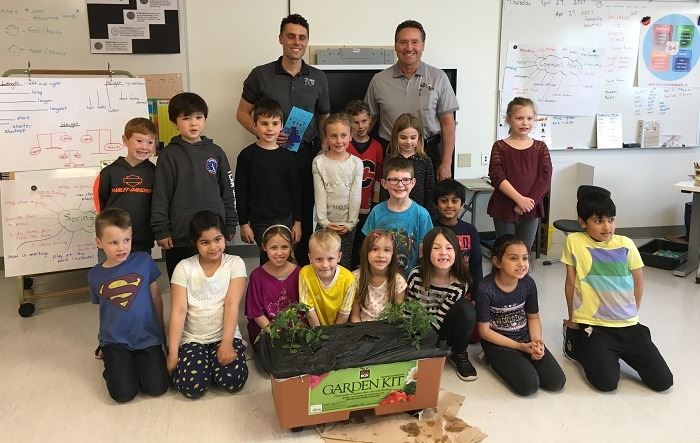 Ryan Wandler, Bernie Wandler, and kids of Copperfield Elementary