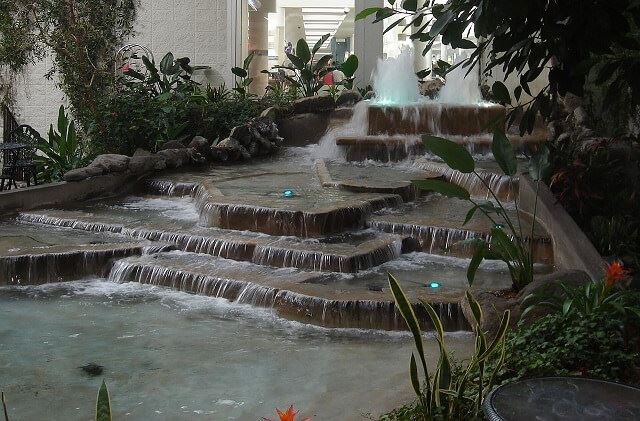 Devonian Gardens Calgary waterfall